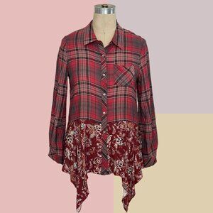 ODDY, plaid button shirt, size Small